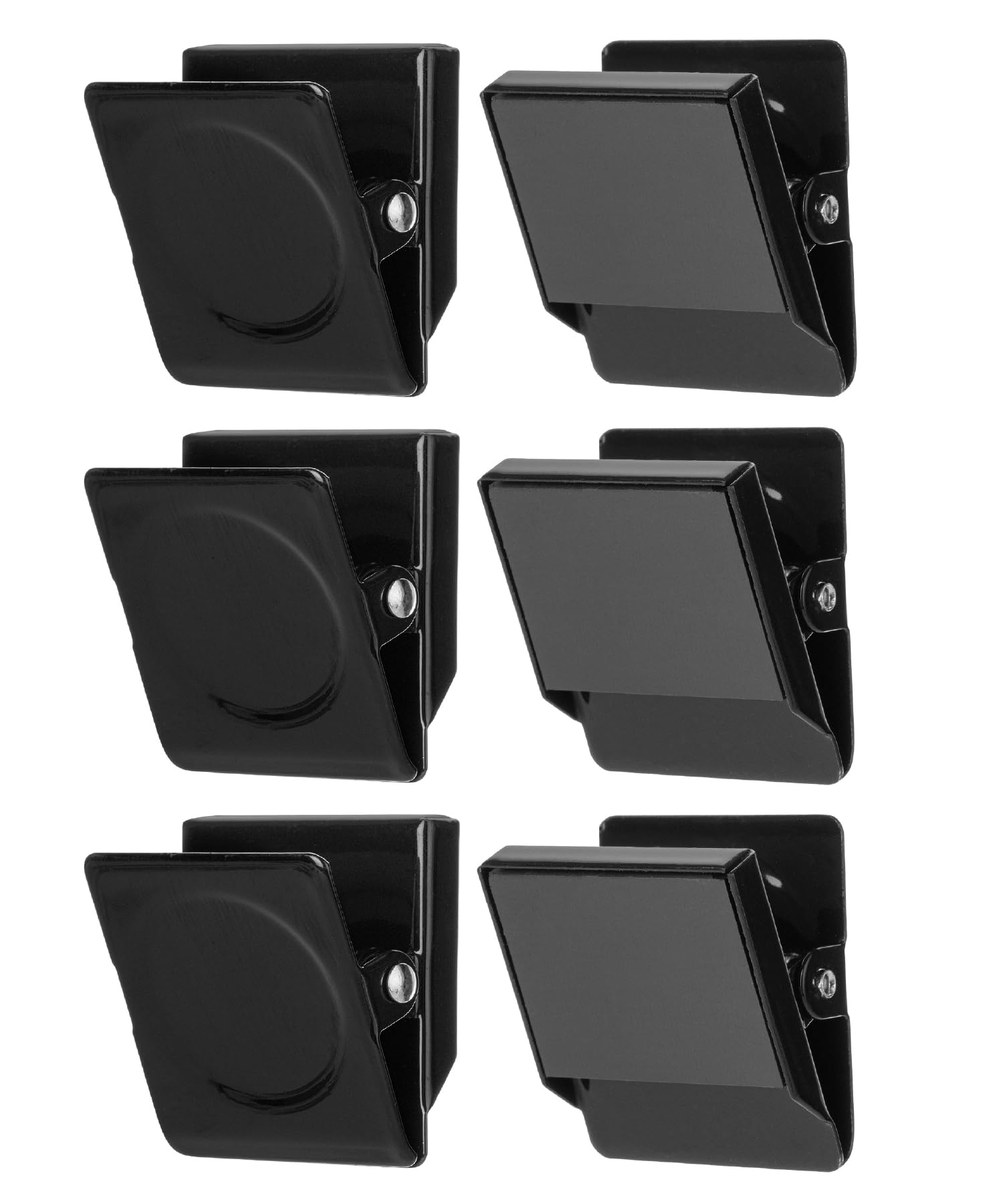 Mr. Pen- Magnetic Clips, 6 Pack, 1.2', Black Magnetic Metal Clips