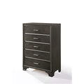 Acme Carine 5 Drawer Wooden Chest in Gray