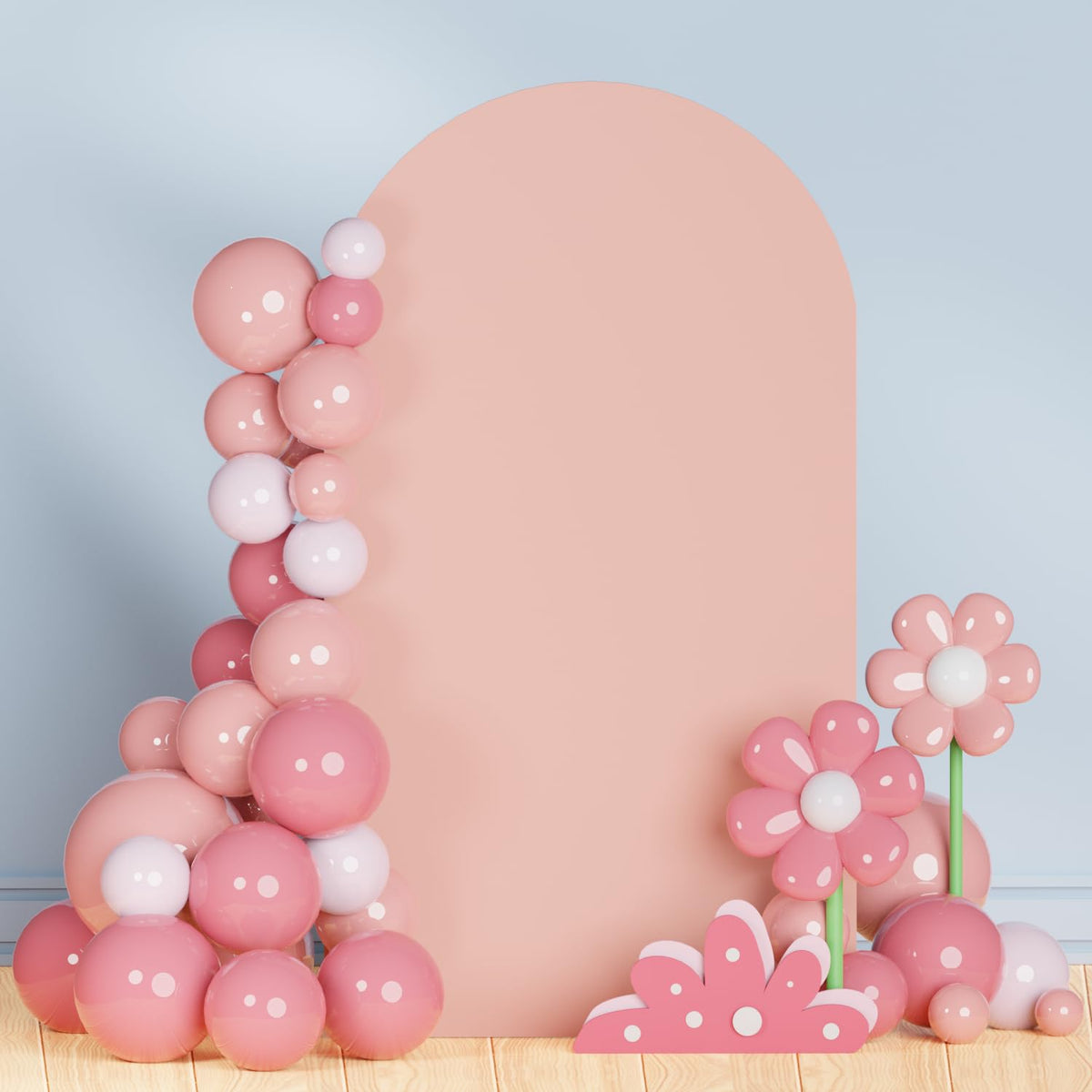 Patydest 7.2Ft Wedding Arch Cover Dusty Rose Spandex Fitted Arch Backdrop Cover Balloon Arch Stand Cover For Parties Round Top C