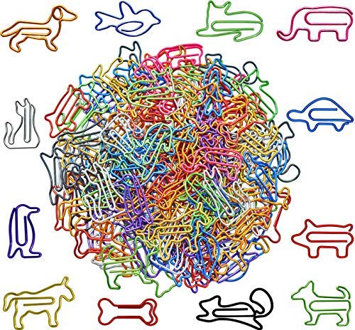 Cute Small Paper Clips Assorted Colors - 120 Counts Funny Paper Clips Bookmarks Planner Clips - Fun Office Supplies Gifts For Wo