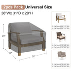 Mrrihand Patio Chair Covers, Lounge Deep Seat Cover Waterproof, Heavy Duty Outdoor Lawn Patio Furniture Covers (38' W X 31' D X 29' H - 2 Pack)