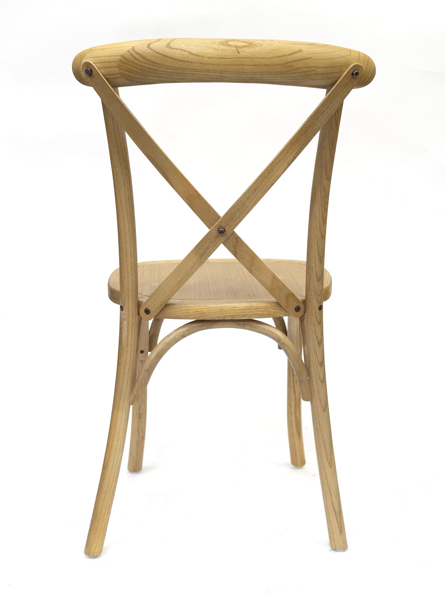 Commercial Seating Products Rustic Tinted Raw Crossback Dining Chairs, 2-Pack