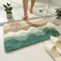 MQUXES Wave Super Soft Anti Skid (40x60 cm) Super Absorbent Mats Microfibre 2000 GSM Door Mats for Home/Bathroom/Bedroom/Kitchen