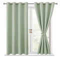 Hiasan Blackout Curtains For Bedroom, 52 X 54 Inches Long - Thermal Insulated & Light Blocking Window Curtains For Living Room/Kids Room, 2 Drape Panels Sewn With Tiebacks, Seafoam Green