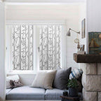 Lemon Cloud Bamboo Window Film Stained Glass Film Frosted Privacy Window Decal Decorative Window Cling No Glue Removable Window