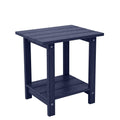 Juserox Outdoor Side Table, Weather Resistant Double Small Adirondack Side Table, Outdoor Indoor End Table For Adirondack Chair,