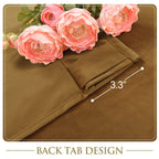 Stangh 120 Inches Extra Long Gold Brown Velvet Curtains For Living Room, Back Tab Wall Backdrop Curtains For Party, Thermal Insu