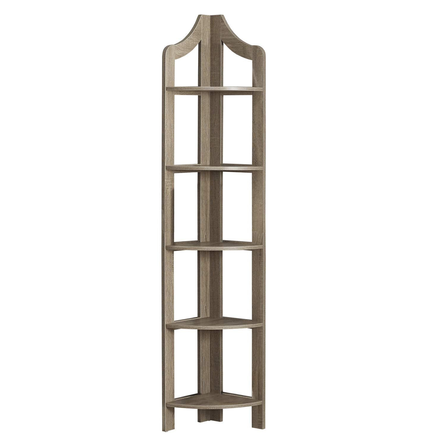 Monarch Specialties BOOKCASE One Size DARK TAUPE