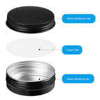2 Oz Metal Round Tins Aluminum Tin Cans Salve Tins Containers With Screw Lid 10 Sheets Stickers For Salve Spice Candies Balms Ca