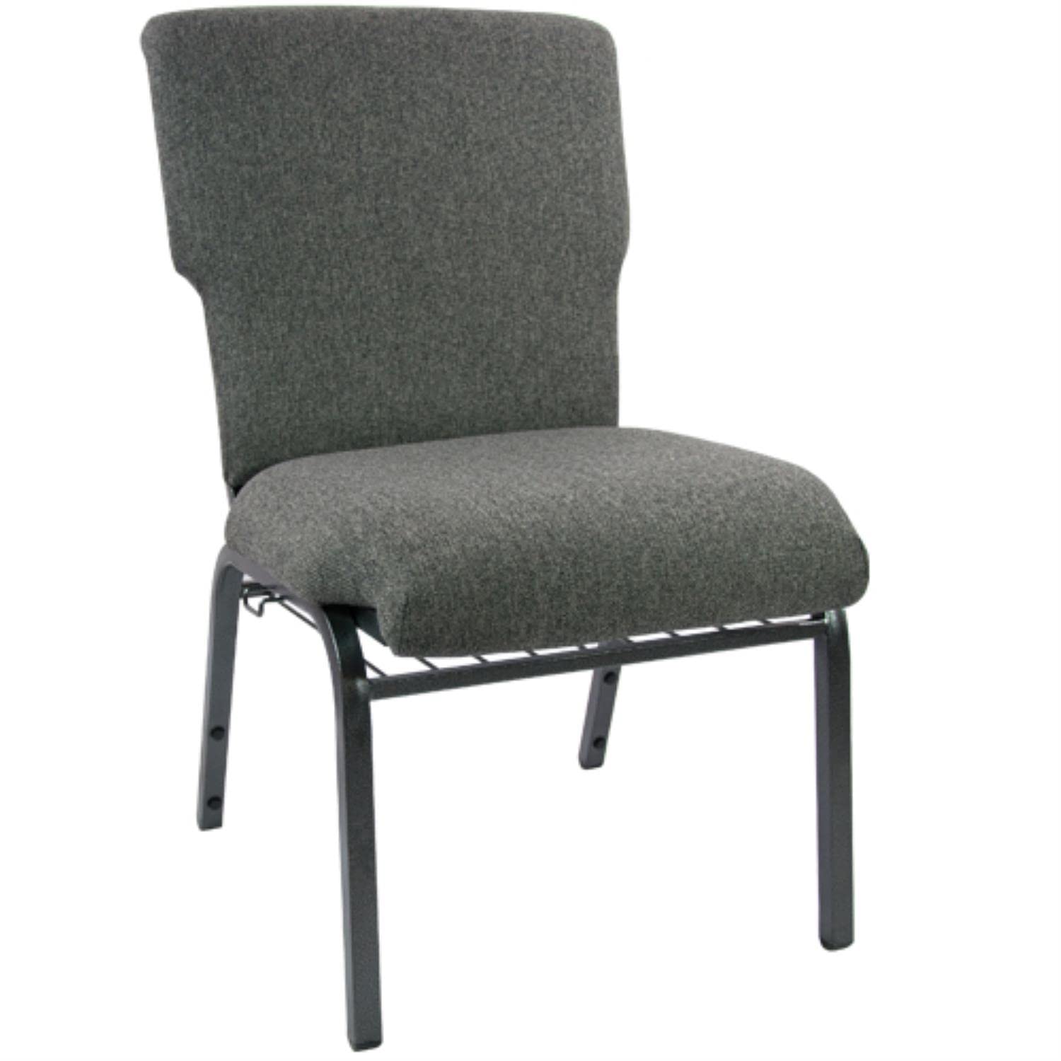 Flash Furniture Advantage Charcoal Gray Discount Church Chair - 21 In. Wide