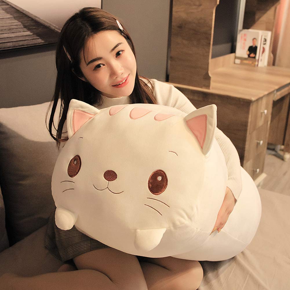 Jensquaify Cat Plush Hugging Pillow, Soft Kitten Cat Stuffed Animal Toy Body Pillow 33.5'