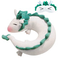 Aihanch Dragon Neck Pillow Anime Cute Haku Dragon Pillow Anime Plush Doll Toy Kids Travel Pillows With Sleeping Eye Mask For Chr