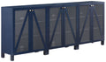 Crosley Furniture Cassai 3-Piece Entertainment Center Tv Stand, Media Console, Vinyl Record Storage, Navy