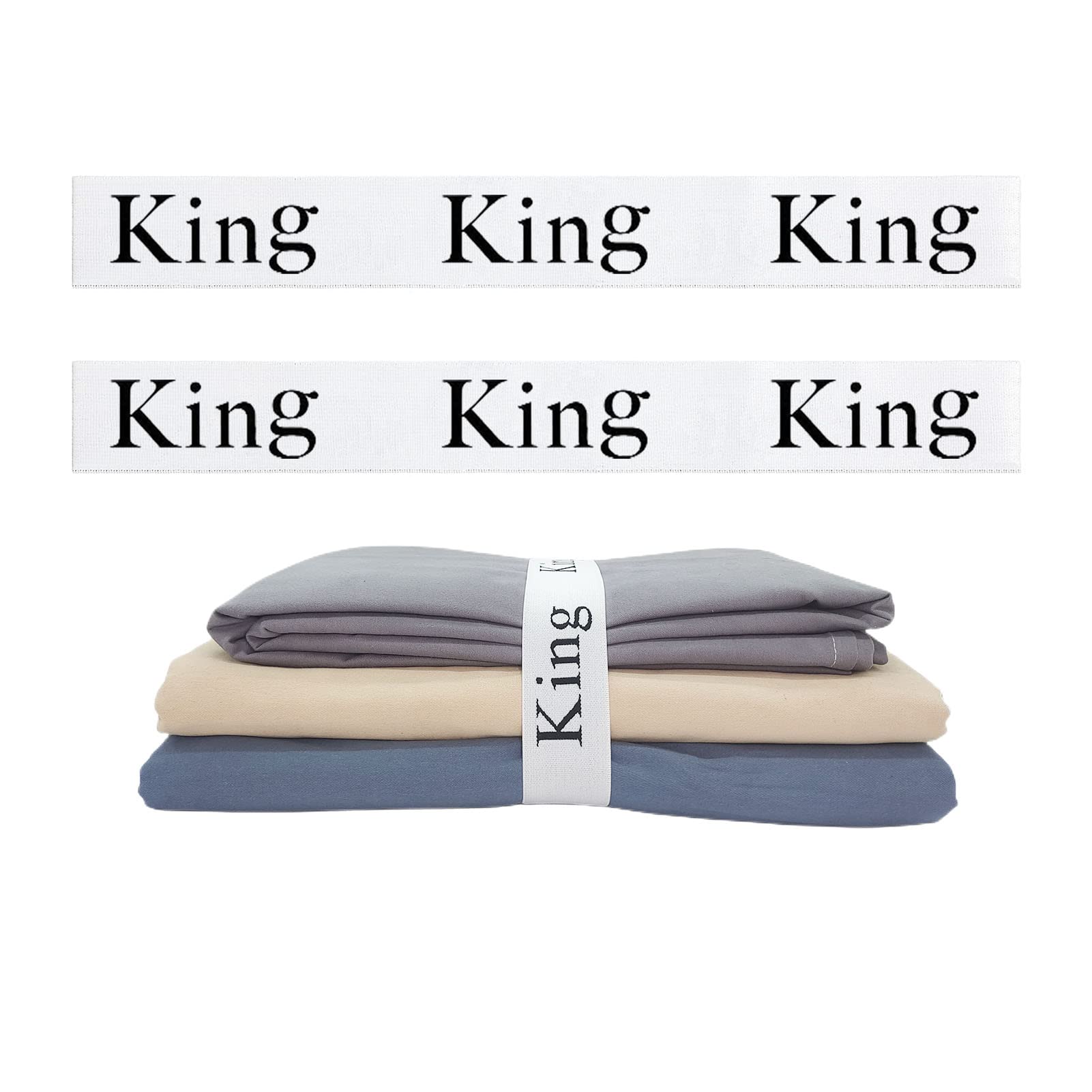 Maletnd 2 Pieces Bed Sheet Organizer Bands, Closet Organization Sheet Straps, Linen Labels Bedding Bands, Elastic Bed Sheet Stor