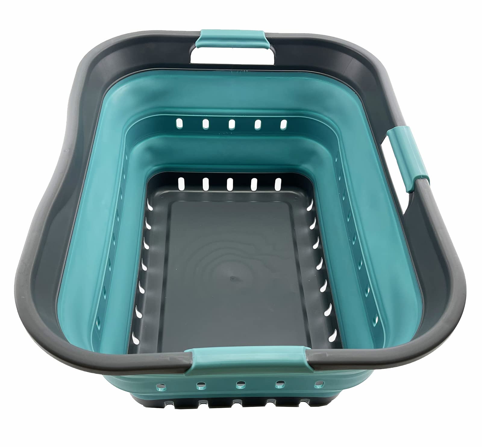 SAMMART 42L (11 gallon) Collapsible Plastic Laundry Basket - Foldable Pop Up Storage Container/Organizer - Space Saving Hamper/B