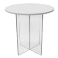 Valore Collection 20 Acrylic Side Table With White Top
