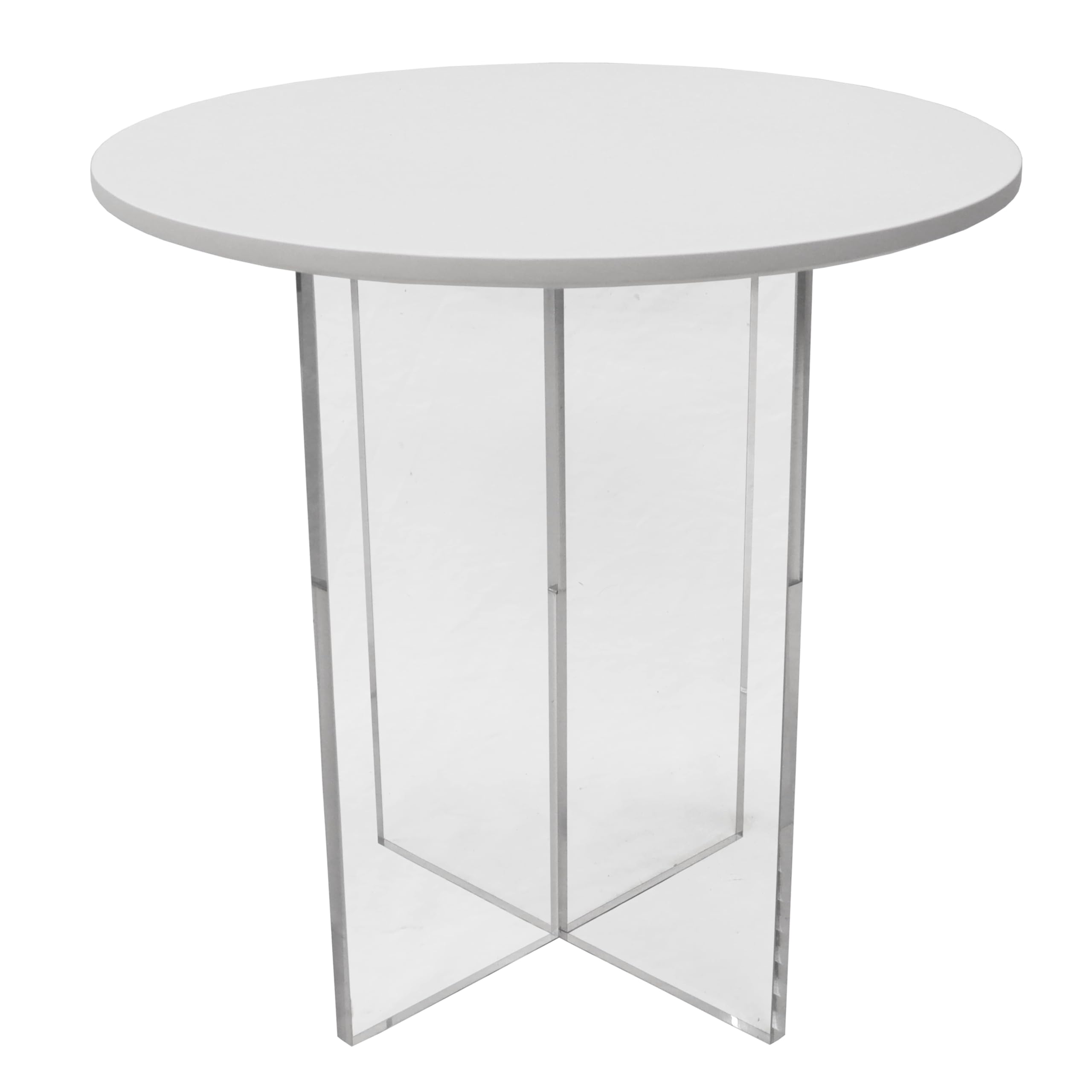 Valore Collection 20 Acrylic Side Table With White Top