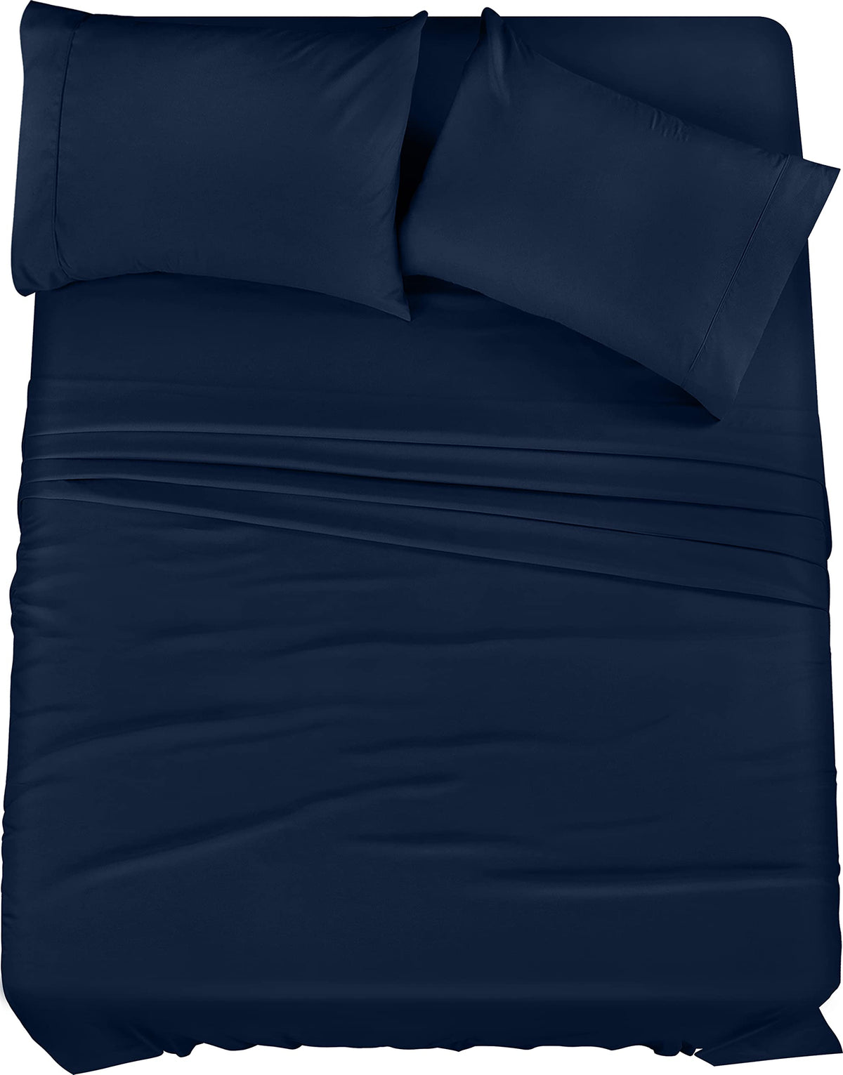 Utopia Bedding King Bed Sheets Set - 4 Piece Bedding - Brushed Microfiber - Shrinkage And Fade Resistant - Easy Care (King, Navy