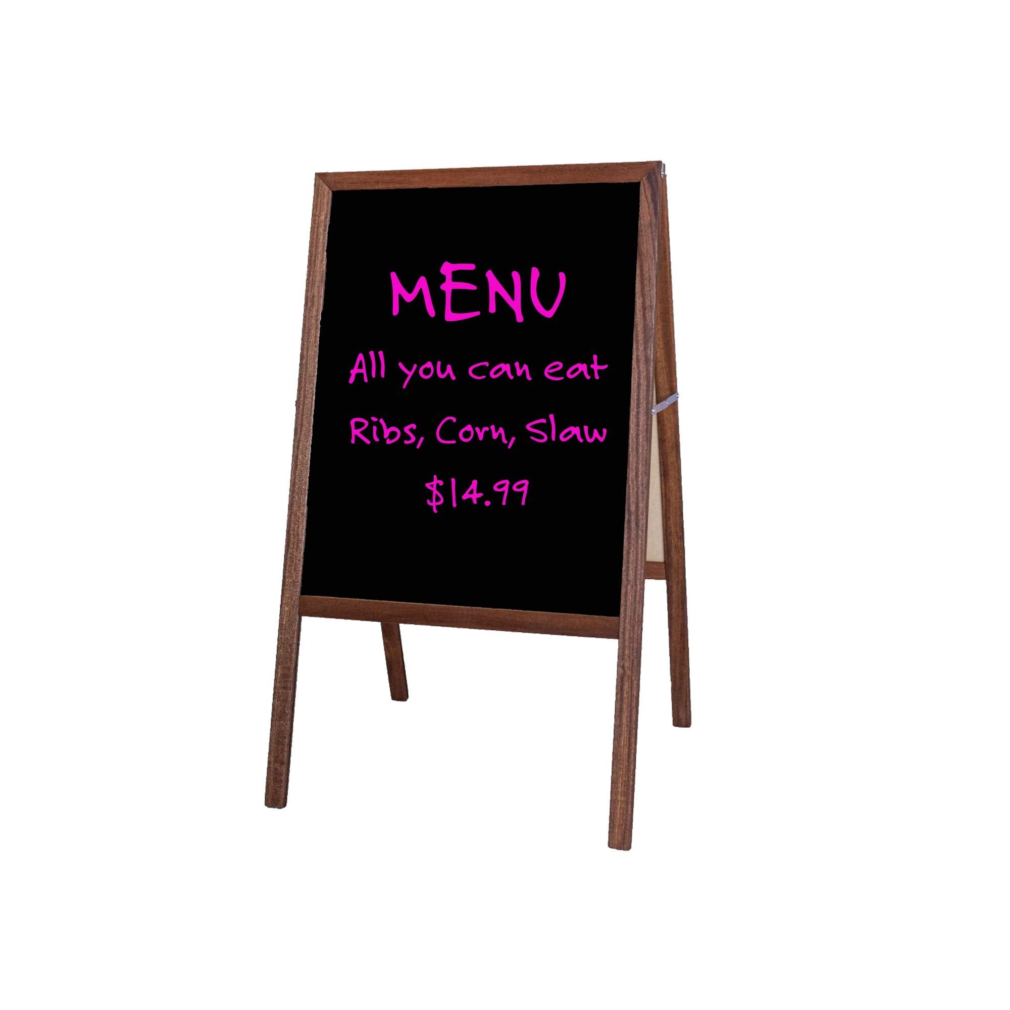 Marquee Easel (Stained Hardwood) White Dry Erase/Black Dry Erase