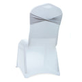 Mds Pack Of 25 Spandex Chair Sashes Bow Sash Elastic Chair Bands Ties Without Buckle For Wedding And Events Decoration Lycra Slider Sashes Bow - Light Silver