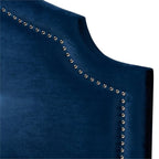 Baxton Studio Cora Modern and Contemporary Royal Blue Velvet Fabric Upholstered Queen Size Headboard
