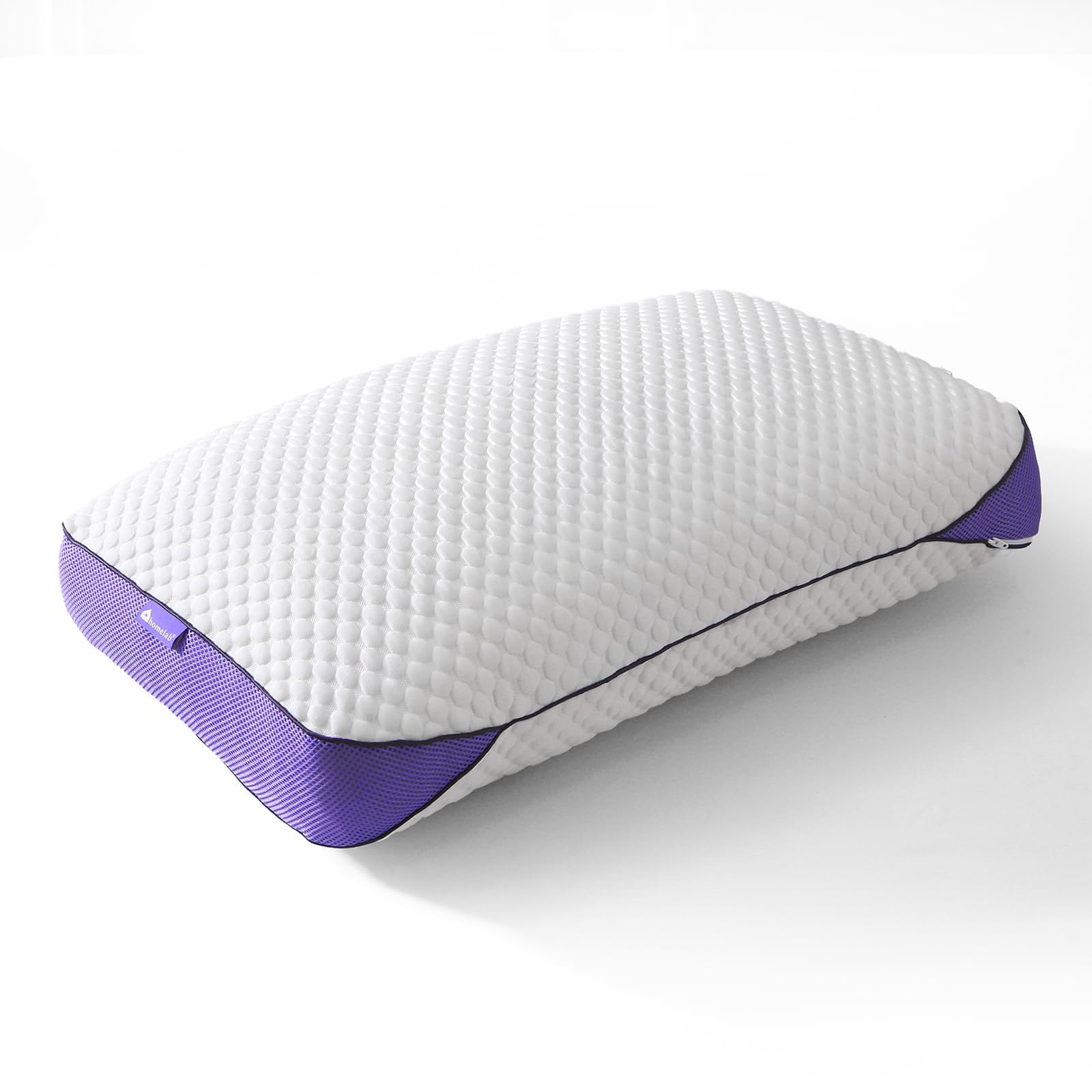 Homelab Adjustable Shredded Memory Foam Pillow Queen Size, Cooling Bed Pillow For Sleeping With Removable Cover, Medium Pillow F