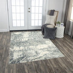 Rizzy Home Alora Decor Glamour 7'10"X9'10" Cream/Gray/Rust/Blue Power-Loomed Area Rug