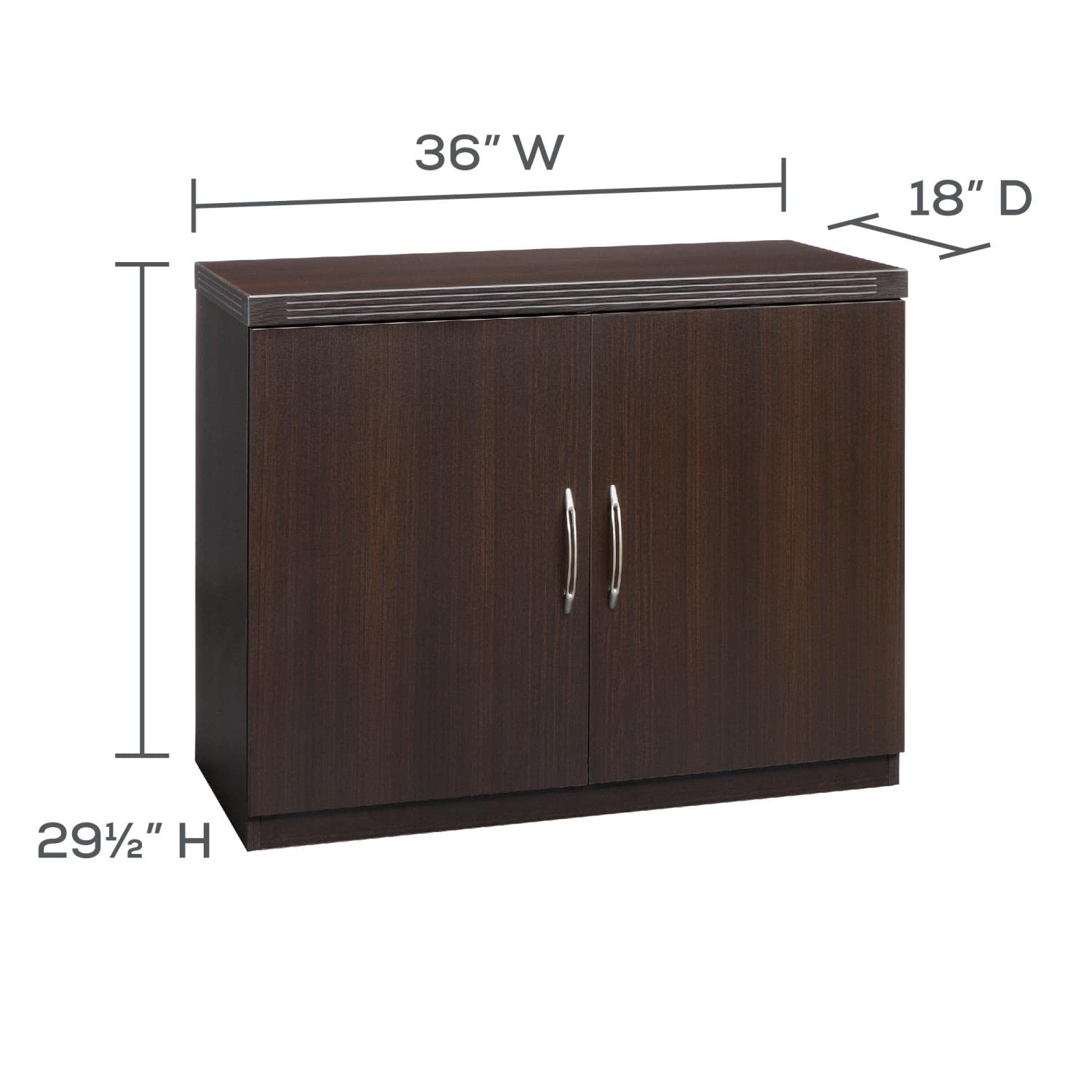 Mayline Ascldc Aberdeen Cabinet, Mocha Laminate