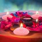 12 Pack 3 Inch Pink Floating Candles, 10 Hour Unscented Romantic Tealight Candles For Cylinder Vases, Centerpieces At Wedding Pa