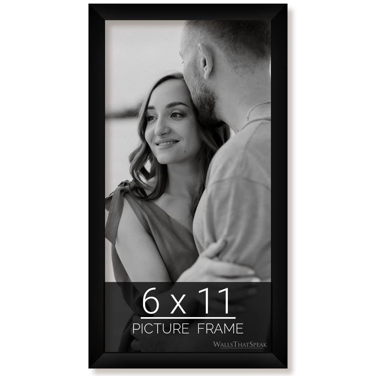wallsthatspeak 6x11 Black Picture Frame for Puzzles Posters Photos or Artwork