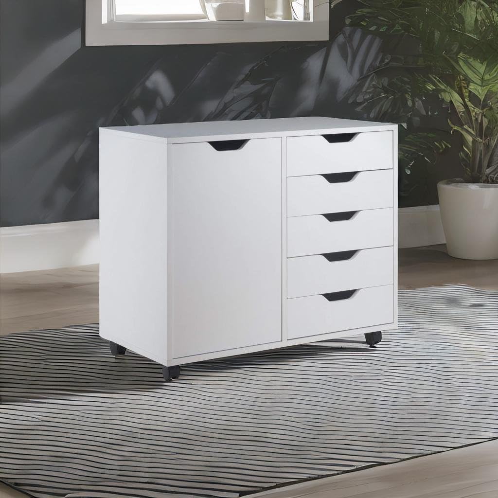 Ergode Wood Halifax Cabinet - Versatile 5-Drawer & Side Storage Solution
