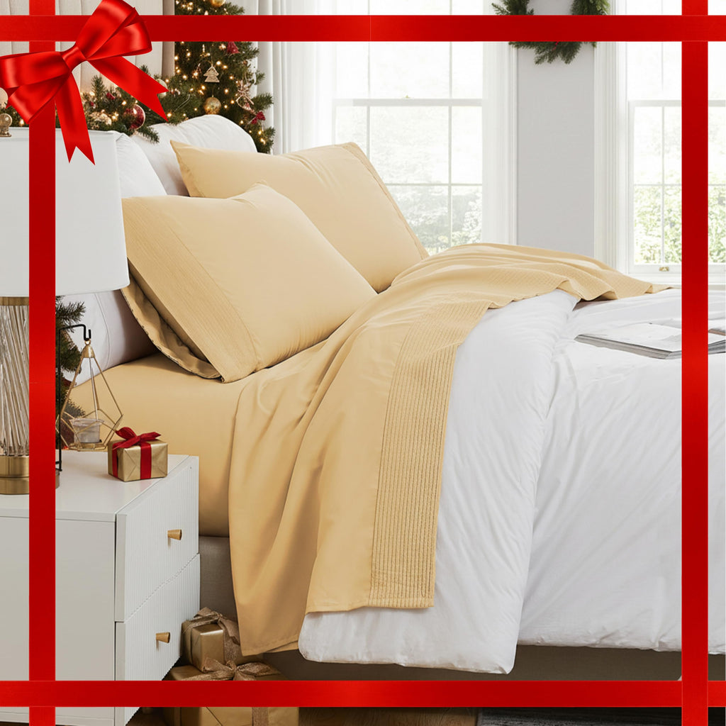 Southshore Fine Living, Inc. Deep Pocket Split King Sheet Set With 21' Deep King Fitted Sheet, Two King Size Pillow Cases | Hot