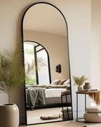 BEVERDY Full Length Mirror, Arched Floor Mirror with Stand, 28''x71'' Oversized Floor Mirror, Wall Mirror Full Length Freestandi