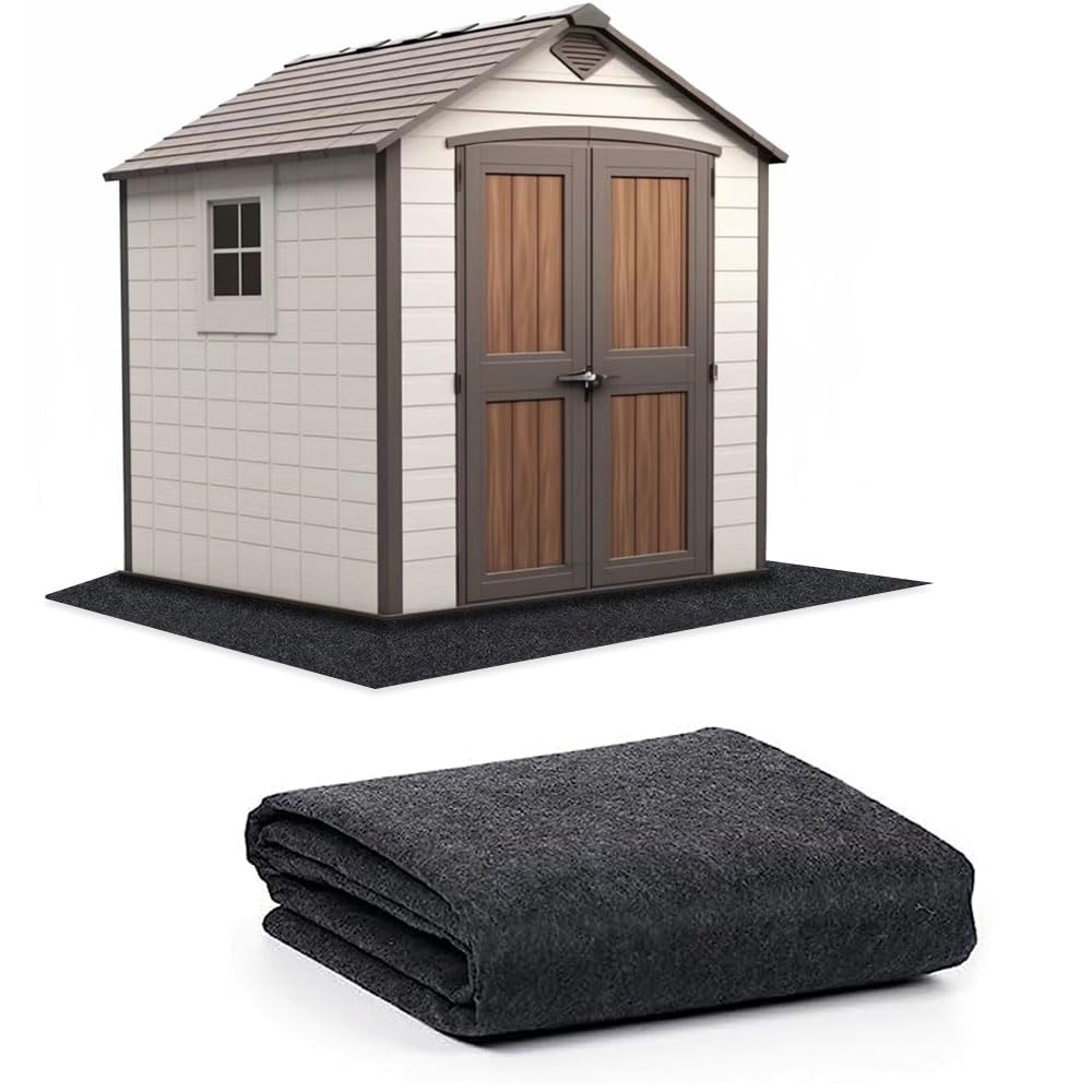 6 X 4 Ft Outdoor Storage Shed Mat, Waterproof Storage Shed Flooring Mat, Anti-Slip Patio Furniture Floor Scratch Prevention Mat,