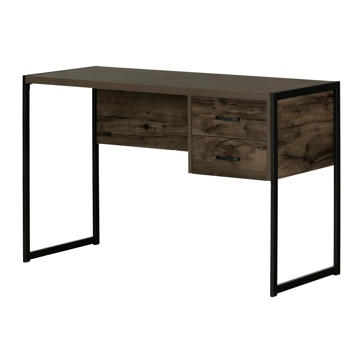 South Shore Mezzy Computer Desk, Brown Oak