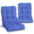 Eagle Peak Tufted Outdoor/Indoor Seat/Back Chair Cushions, Set Of 2, 42' X 21', Ocean Blue