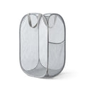 EuhenYi Pop Up Laundry Hamper, Laundry Basket with Wide Opening, Grey