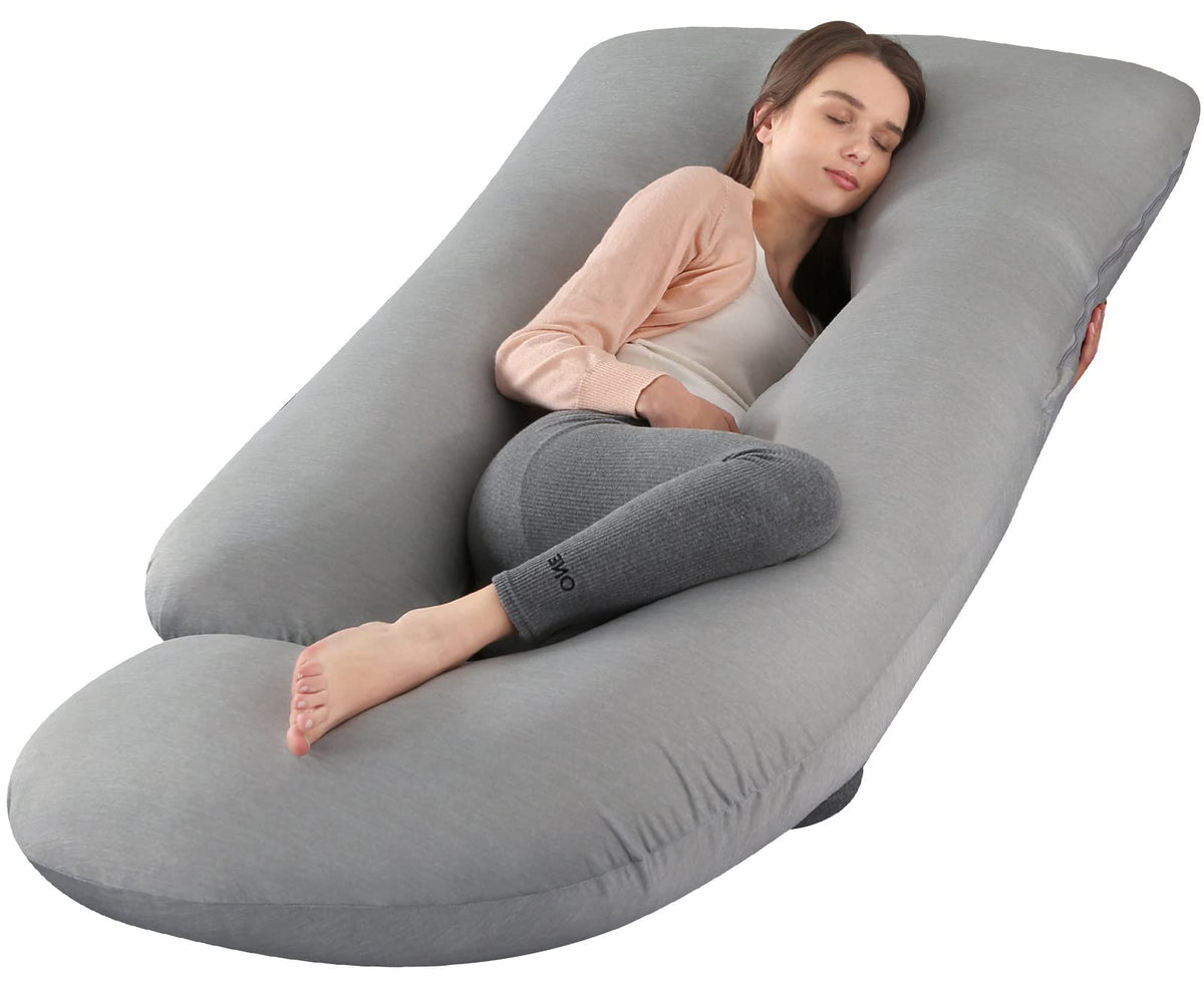 Battop Pregnancy Pillows For Sleeping,Full Body Maternity Pillow With Cooling Cover,Support For Back,Hips,Legs,Belly For Pregnan