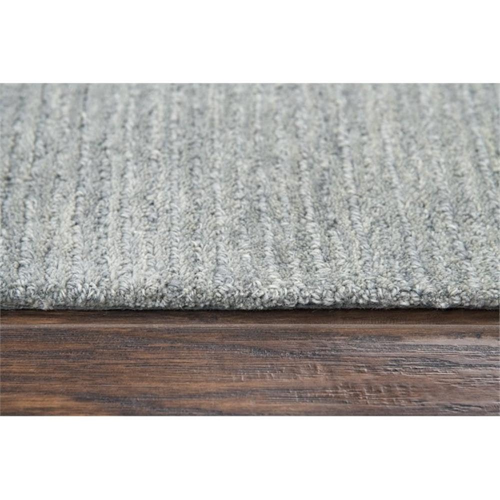 Rizzy Home Alora Decor Emerson 5' X 8' Solid Grey/Gray/Rust/Blue Hand-Tufted Area Rug