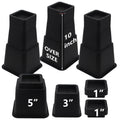 Hanihua Adjustable Bed Risers 10 Inch Heavy Duty (Set Of 4), Oversized Furniture Risers 6 Inch, 8 Inch, Black Bed Lifts Risers F