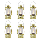 Reperla Mini Lanterns 6 Pcs LED Small Lanterns Indoor Golden Lanterns Decorative Outdoor Hanging Lantern Decorative Candle Lante