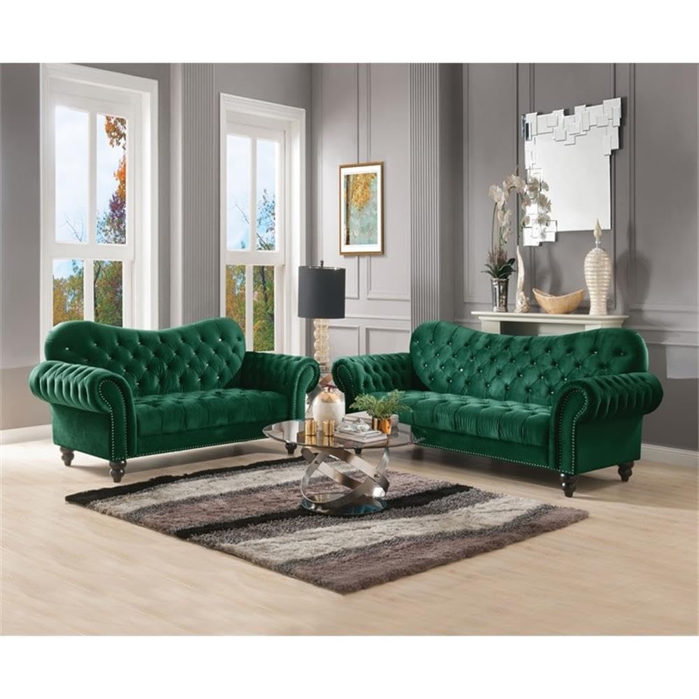Acme Iberis Sofa in Green Velvet