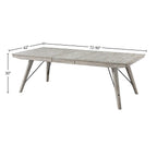 Intercon Modern Rustic Dining Table, Weathered white