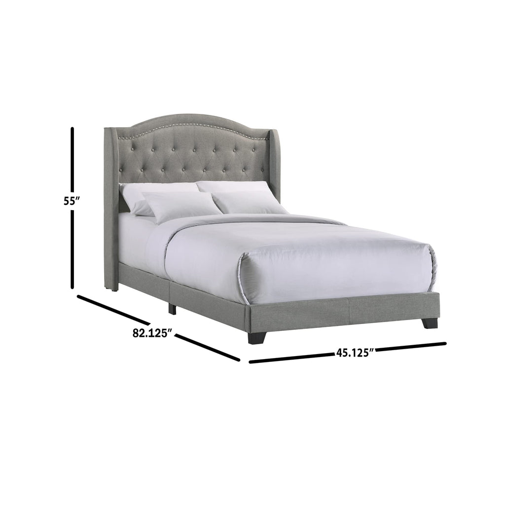 Intercon Rhyan Full UPH Bed Platform, Gray