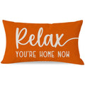 Pandicorn Decorative Throw Pillow Covers 12X20 Inch Relax Home Orange Outdoor Farmhouse Fall Lumbar Pillow Decorative Throw Pill