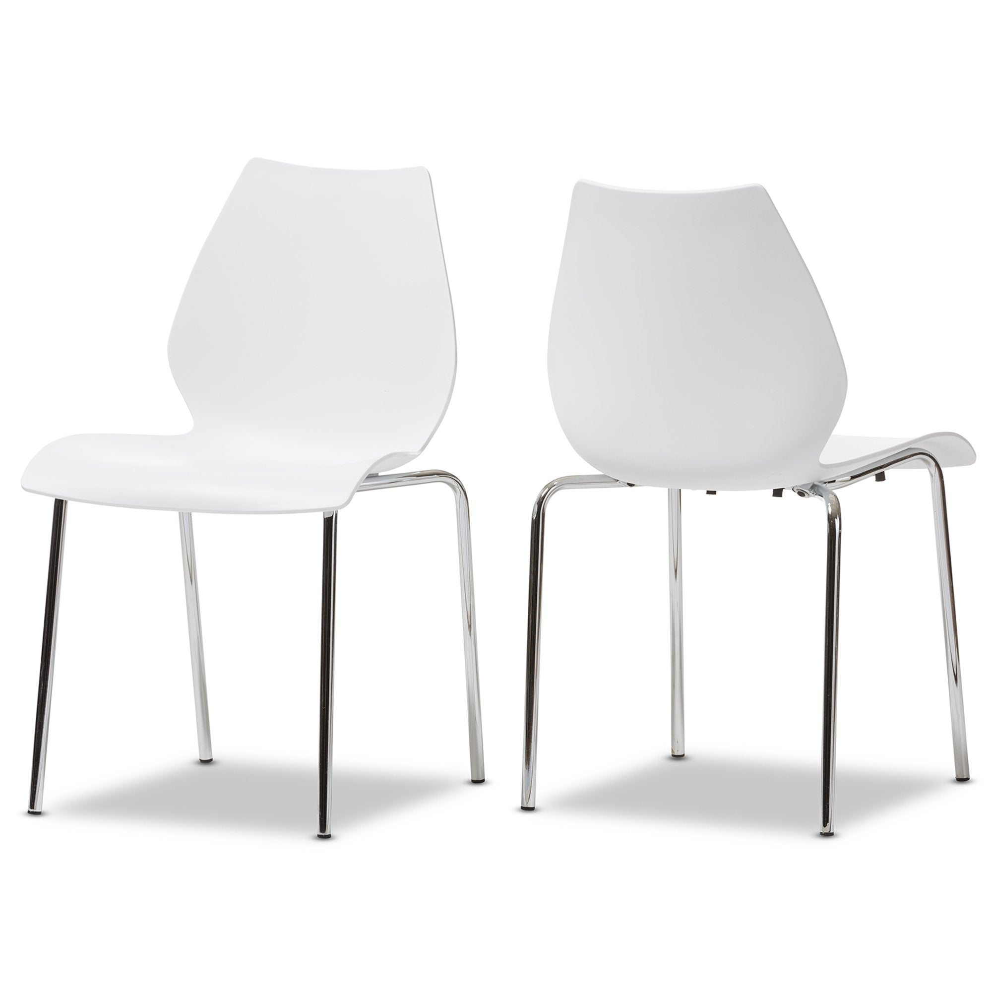 Baxton Studio Overlea Dining Chairs, One Size, White