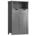 Shintenchi Floor Storage Cabinet, Bathroom Storage Organizer with Doors and Drawers, Freestanding Side Cupboard Pantry with Adju