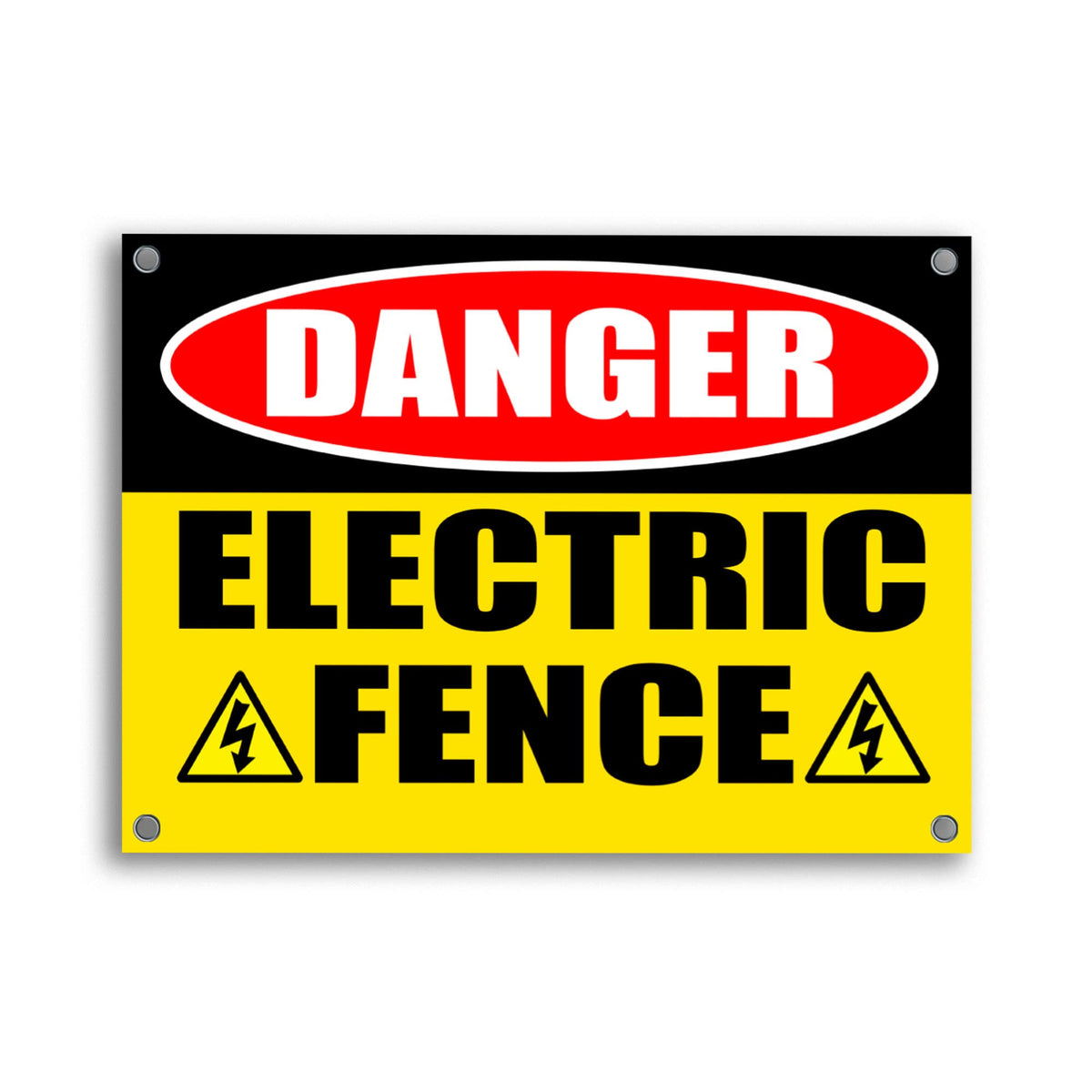 Danger Electric Fence Sign - 11X8 Coroplast Caution Signs For Property - Keep Away Electric Fence Warning Sign - Keep Off Electr