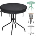 Tohonfoo Bar Height Table Cover - Waterproof Anti-Uv Round Patio Table Cover - Fits Round Outdoor Table Up To 30-32 Inch