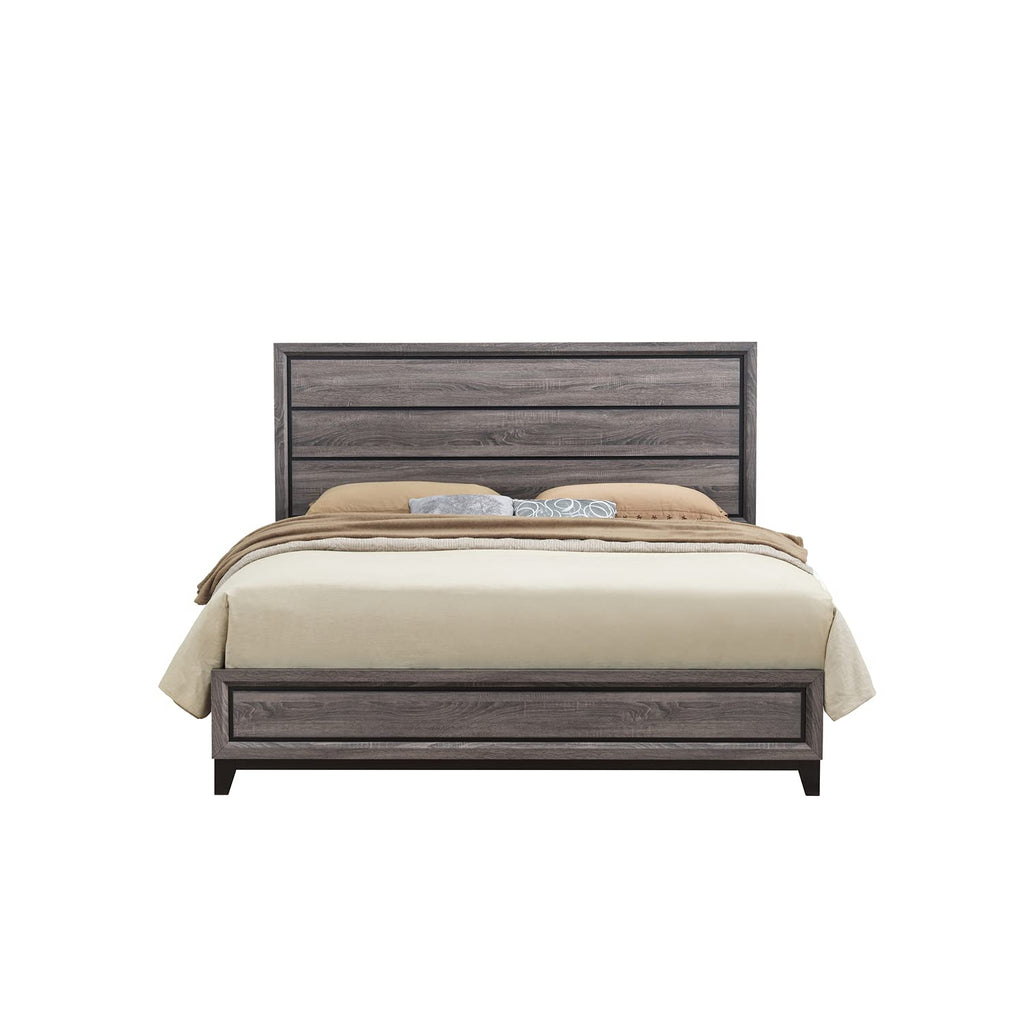 Global Furniture Usa Kate Size Bed In Gray (Full: 78" L X 57" W X 56" H) Sleigh, Double